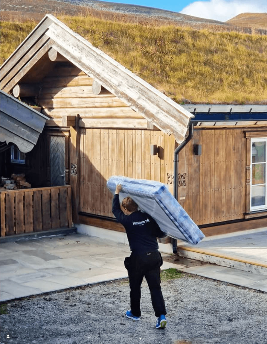 Levering til hytten