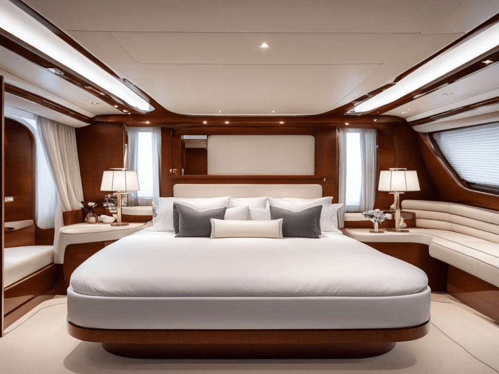 Princess Yacht soverom med Vispring-madrass